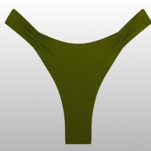 Monday Swimwear Clovelly High Leg Bottom - Olive - Size M